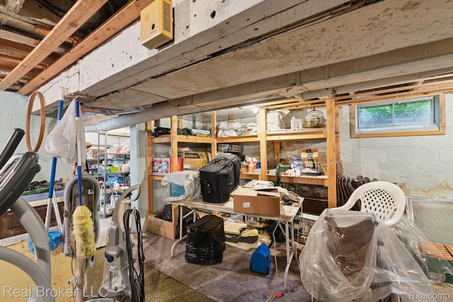 5740 M 66, East Leroy, MI 49051 - basement with concrete block wall