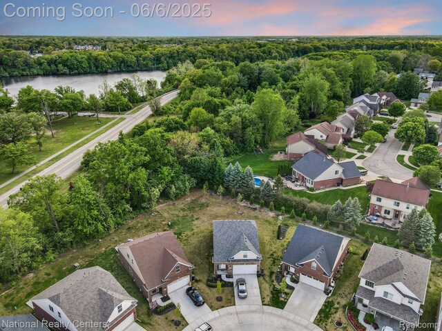 11801 Hines Place Dr, Livonia, MI 48150 - aerial view of residential area featuring a heavily wooded area