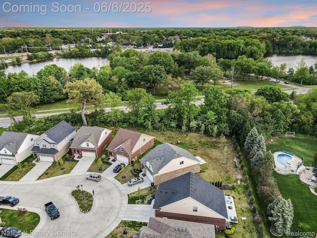11801 Hines Place Dr, Livonia, MI 48150 - aerial view of a large body of water