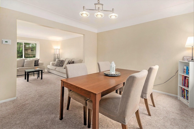 4014 Orchard Crest Dr, West Bloomfield, MI 48322 - dining room with light colored carpet and baseboards