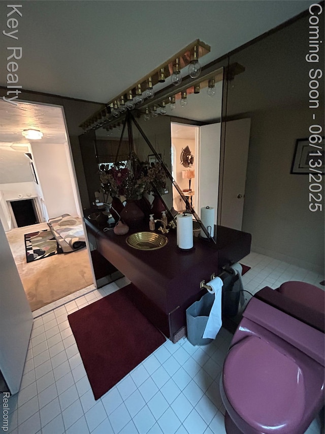 34423 Lakehurst Dr, Farmington, MI 48331 - bathroom with tile patterned floors and a sink
