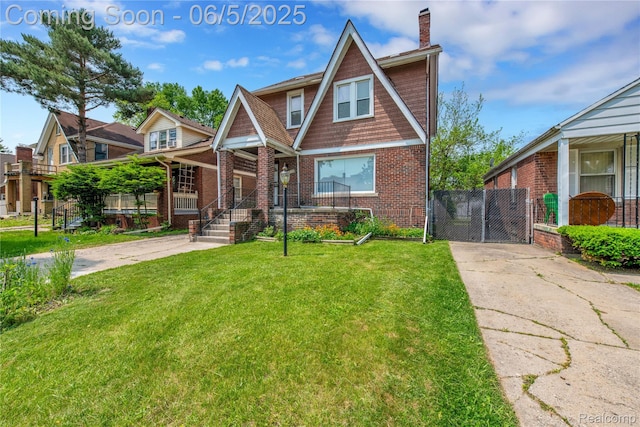 14953 Winthrop St, Detroit, MI 48227 - view of front of property with a chimney and brick siding