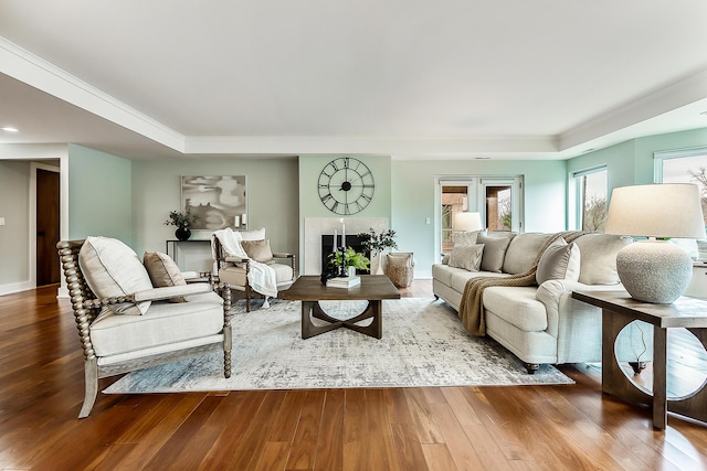 3000 Glazier Way Unit 130, Ann Arbor, MI 48105 - living room with wood finished floors and a raised ceiling