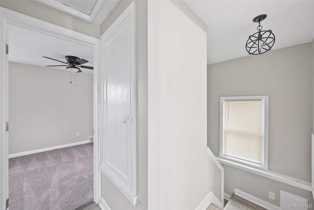 19215 Winthrop St, Dearborn, MI 48235 - hallway featuring baseboards and carpet