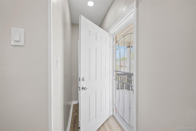 19215 Winthrop St, Dearborn, MI 48235 - doorway with light wood-style floors