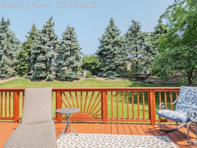 15719 Greenview, Fraser, MI 48026 - wooden terrace with a lawn