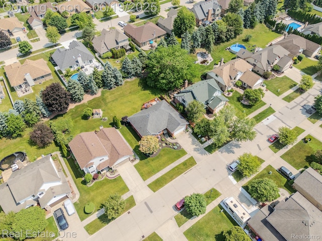 15719 Greenview, Fraser, MI 48026 - aerial overview of property's location featuring nearby suburban area