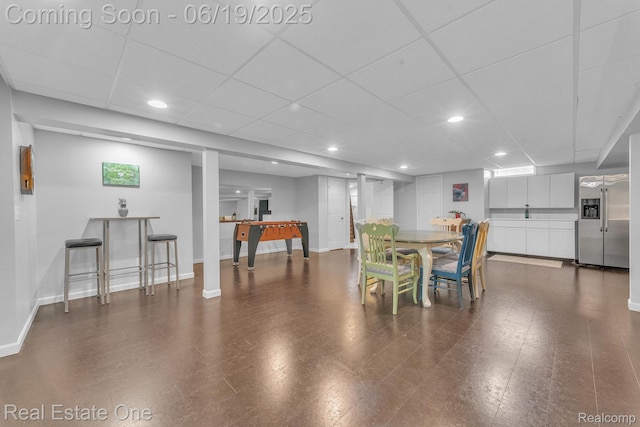 15719 Greenview, Fraser, MI 48026 - dining room with a paneled ceiling and recessed lighting