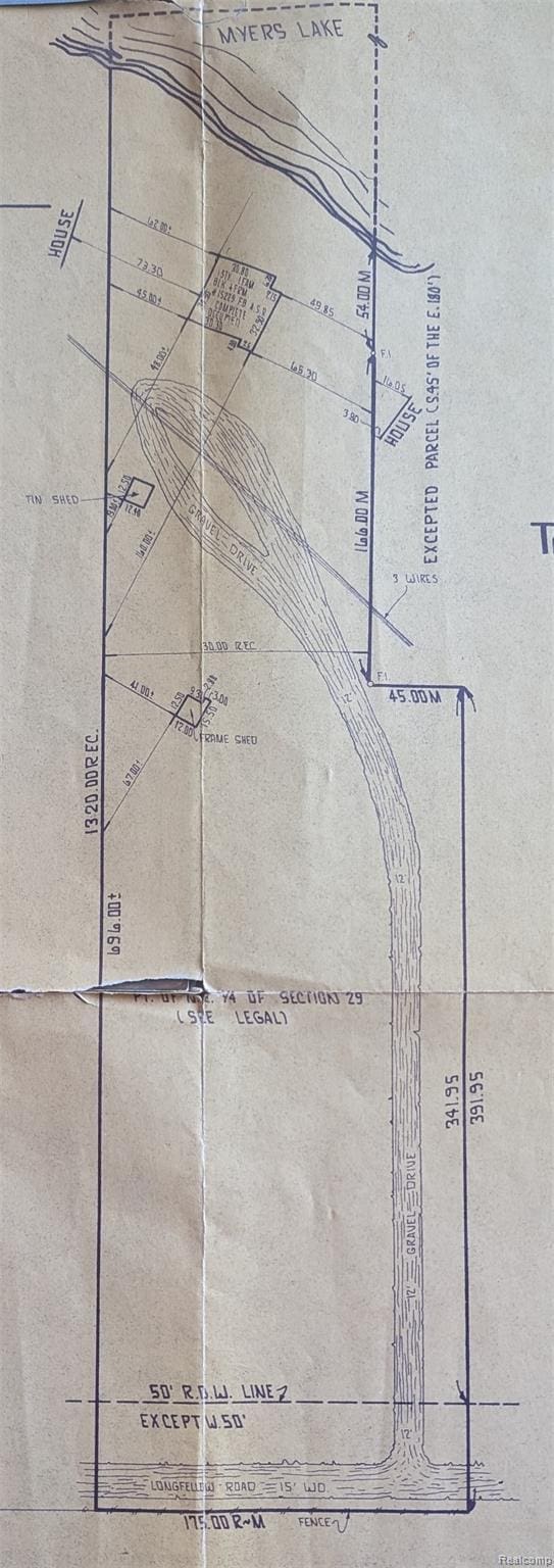 15229 Longfellow Dr, Byron, MI 48418 - survey map / technical document