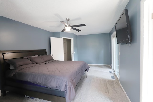 2524 N Mckinley Rd, Flushing, MI 48433 - bedroom featuring light colored carpet, baseboards, and a ceiling fan