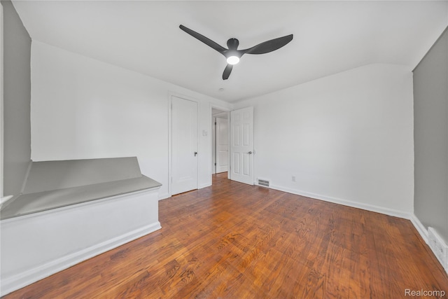 3951 Devonshire Rd, Detroit, MI 48224 - empty room with a ceiling fan, wood finished floors, and baseboards