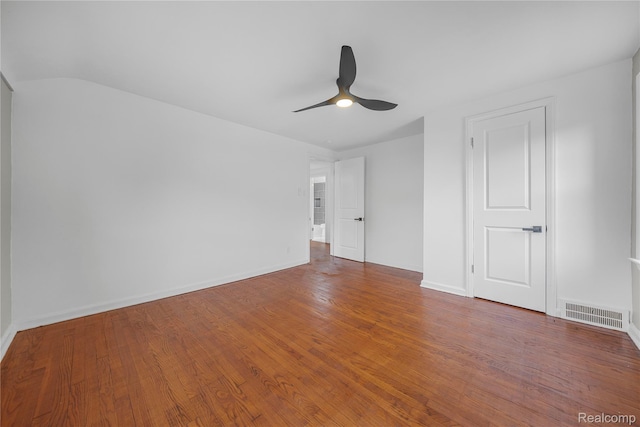 3951 Devonshire Rd, Detroit, MI 48224 - unfurnished bedroom with wood finished floors, baseboards, and ceiling fan