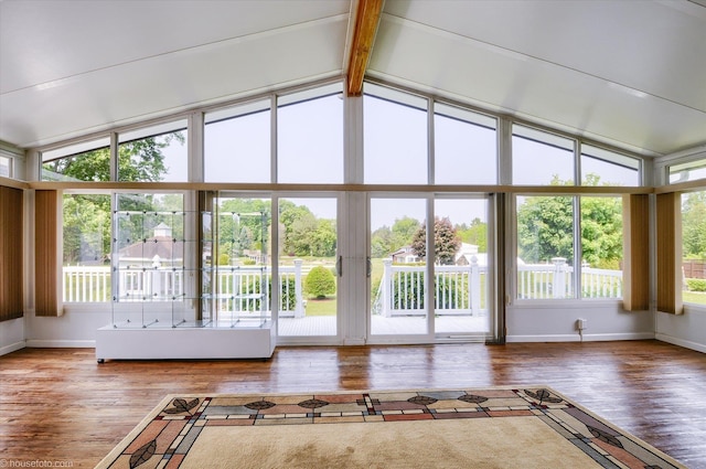 5379 N Irish Rd, Davison, MI 48423 - unfurnished sunroom with lofted ceiling