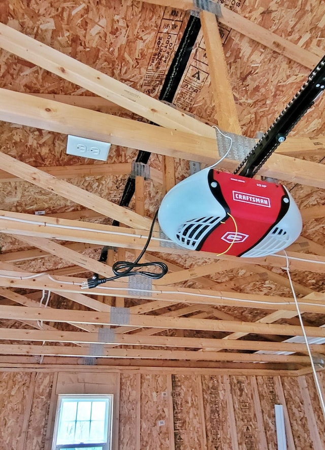 8326 S Delaware Ave, Baldwin, MI 49304 - garage view of a garage door opener