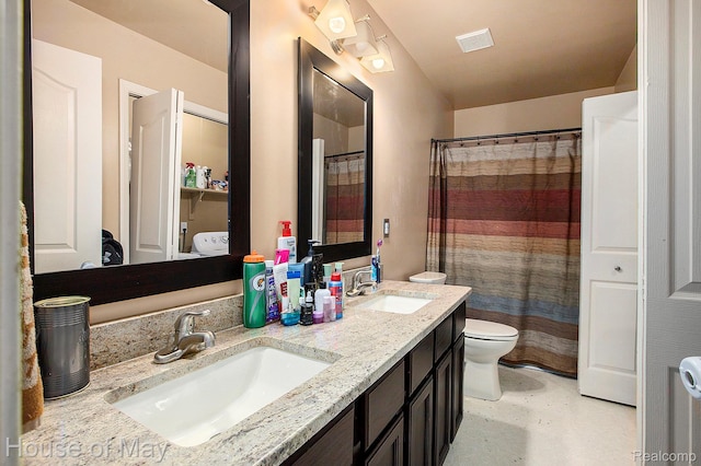 47951 Picadilly Ct, Canton, MI 48187 - bathroom with toilet and double vanity