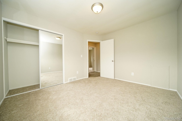 16282 Evergreen Ave, Eastpointe, MI 48021 - unfurnished bedroom with carpet, baseboards, and a closet