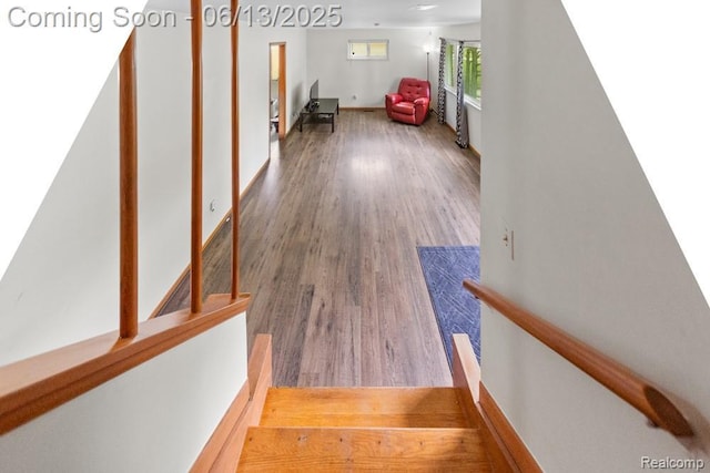 32702 Winona St, Westland, MI 48185 - stairway with wood finished floors
