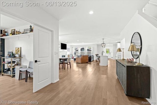 3278 Tyler Ave, Berkley, MI 48072 - hallway featuring light wood-style flooring and recessed lighting