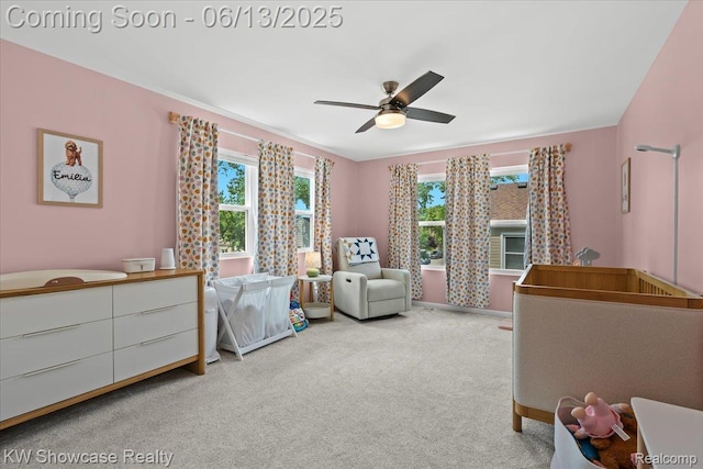 3278 Tyler Ave, Berkley, MI 48072 - carpeted bedroom featuring ceiling fan