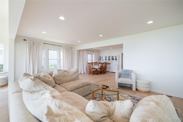 29899 E River Rd, Grosse Ile, MI 48138 - living room with recessed lighting and light wood-style flooring