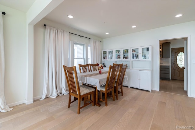 29899 E River Rd, Grosse Ile, MI 48138 - dining area featuring light wood-type flooring and recessed lighting