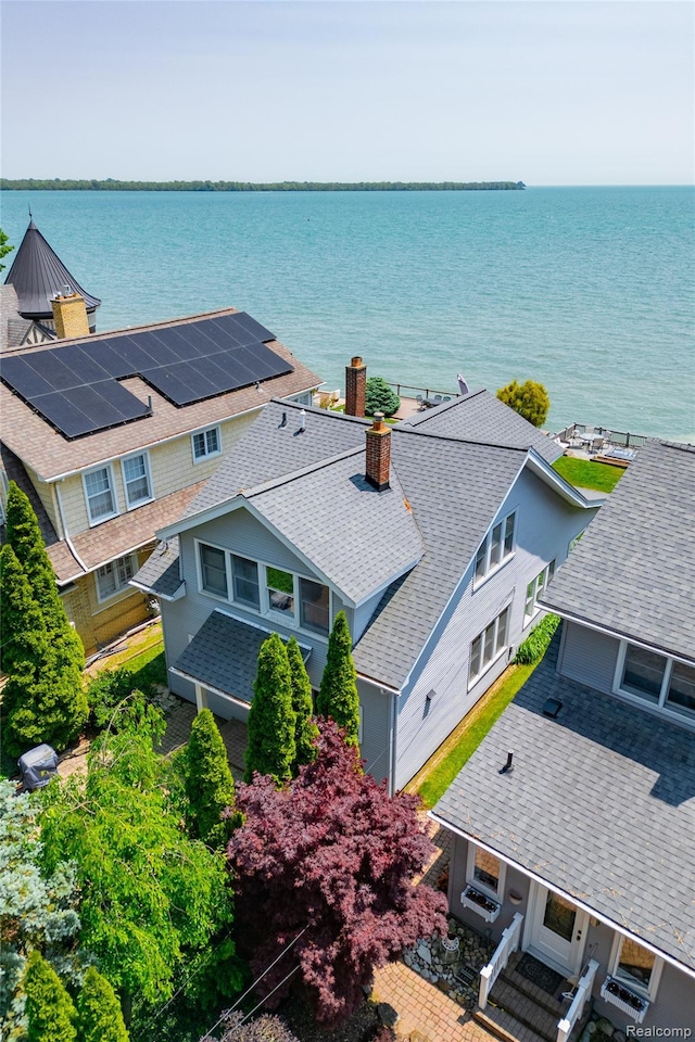 29899 E River Rd, Grosse Ile, MI 48138 - view from above of property with a large body of water