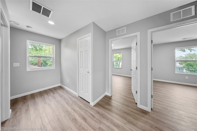 22114 Pleasant Ave, Eastpointe, MI 48021 - unfurnished bedroom with light wood-style flooring, baseboards, and recessed lighting