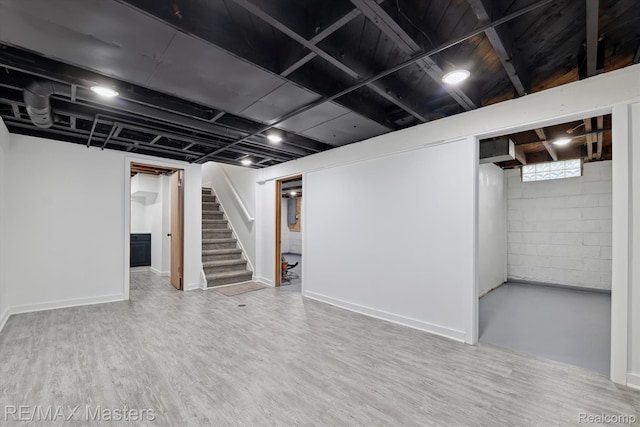17772 Clark St, Riverview, MI 48193 - basement with stairs and wood finished floors
