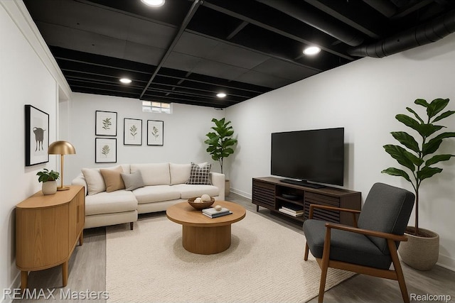 17772 Clark St, Riverview, MI 48193 - living area featuring wood finished floors and baseboards