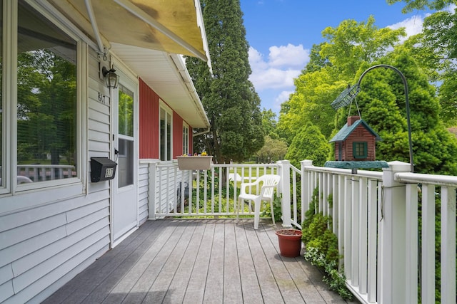 817 Cherry Ave, Big Rapids, MI 49307 - view of wooden deck
