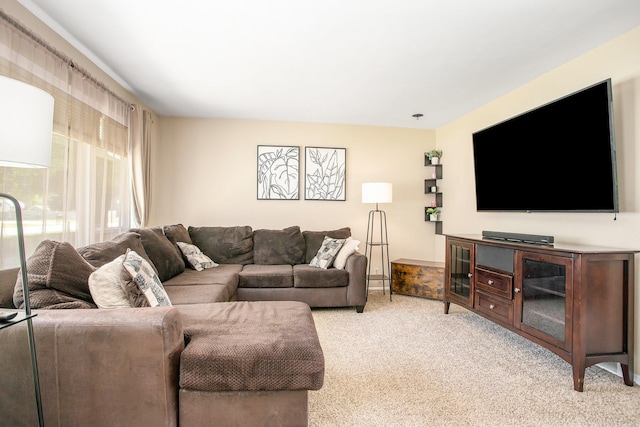 802 Kay St, Otsego, MI 49078 - living room featuring light carpet
