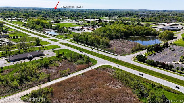 1689 Pinecroft Ln, Howell, MI 48855 - aerial view of a nearby body of water