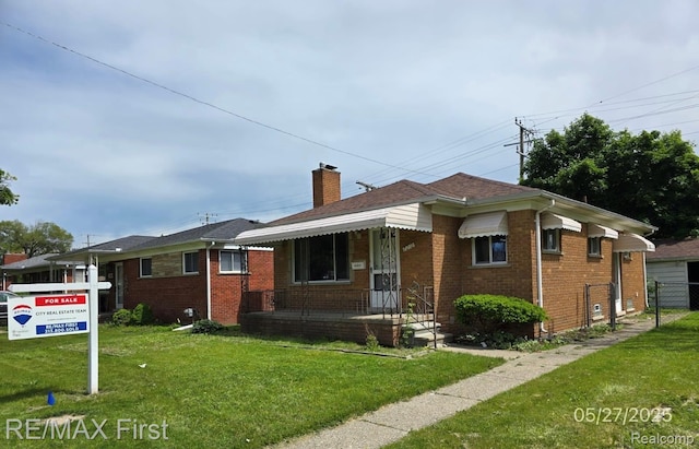 7210 Weingartz, Center Line, MI 48015 - bungalow-style home featuring a chimney and brick siding
