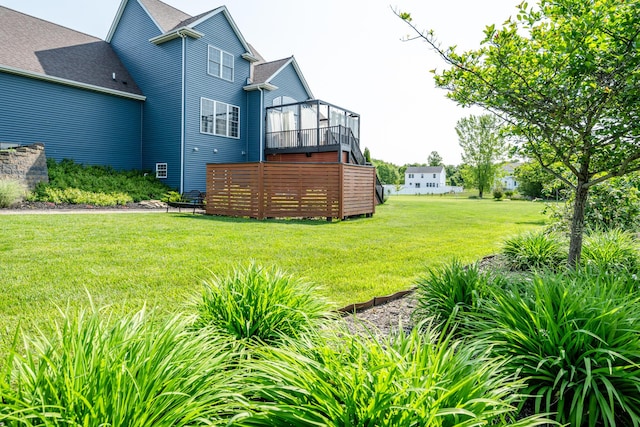 1640 Prairie Dr, Saint Joseph, MI 49085 - view of grassy yard with a deck