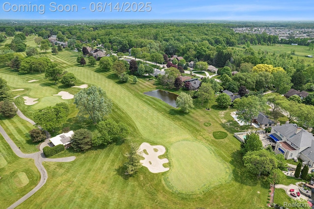 9818 Burning Tree Dr, Grand Blanc, MI 48439 - aerial perspective of suburban area featuring a local golf course and a large body of water