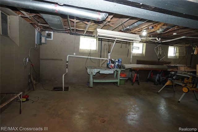 20375 Sumpter Rd, Belleville, MI 48111 - basement with a workshop area
