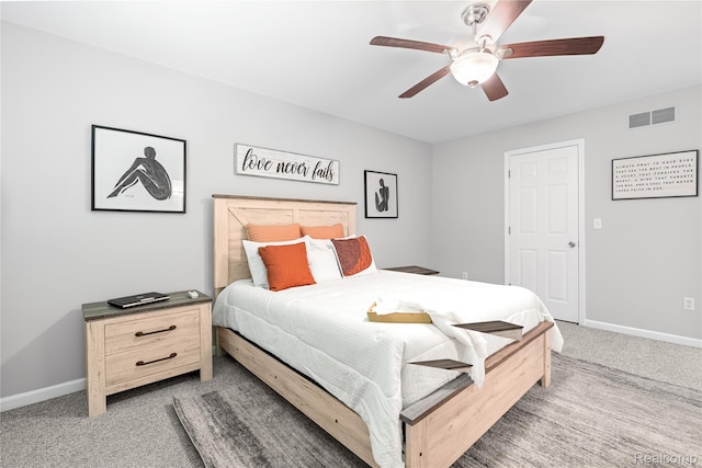 1015 Timber Ridge Ct, Grand Blanc, MI 48439 - bedroom with carpet flooring, baseboards, and a ceiling fan