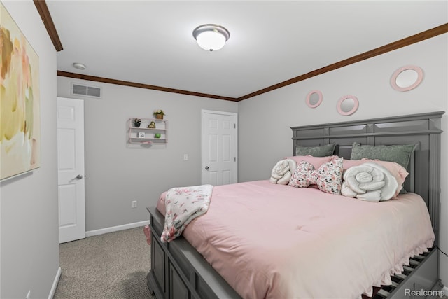 1015 Timber Ridge Ct, Grand Blanc, MI 48439 - carpeted bedroom featuring ornamental molding and baseboards