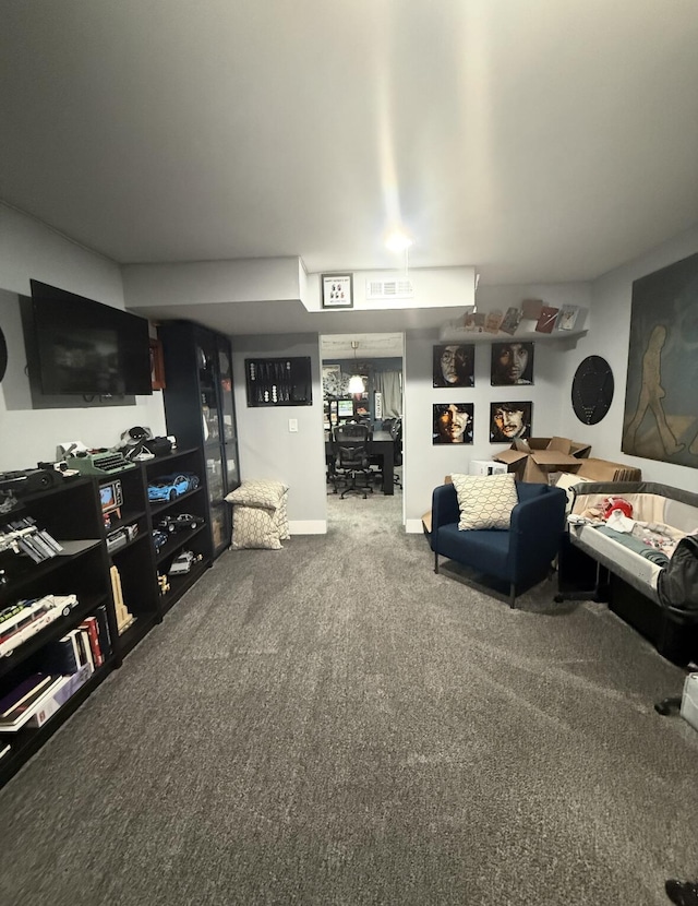 82 Dickens St, Spring Arbor, MI 49283 - living area with carpet