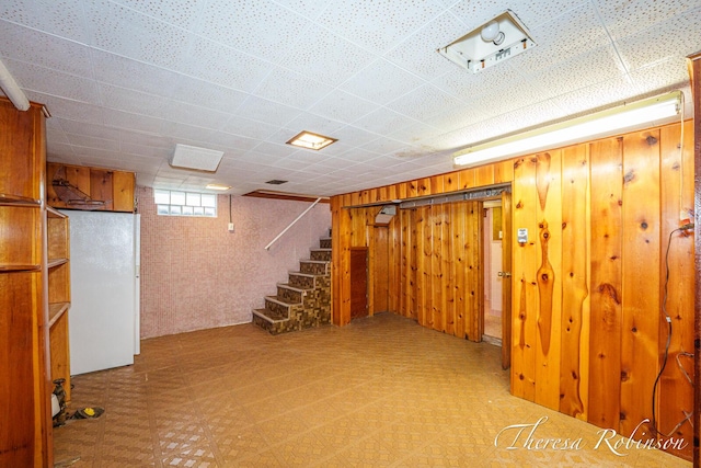 844 Dorroll St NE, Grand Rapids, MI 49505 - below grade area with wood walls and stairway