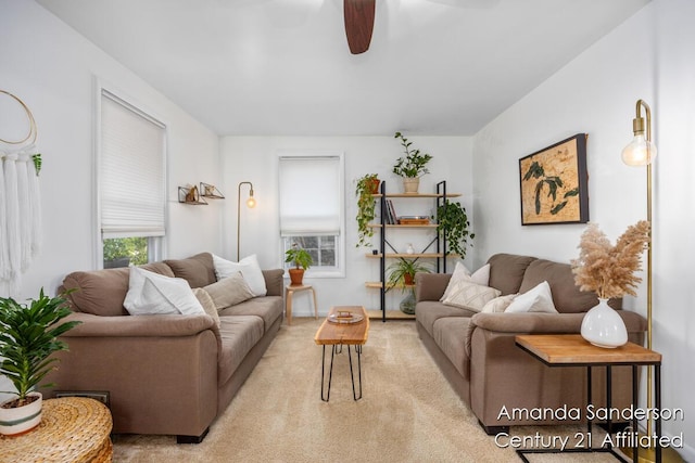 620 Emerald Ave NE, Grand Rapids, MI 49503 - living room with ceiling fan and carpet flooring