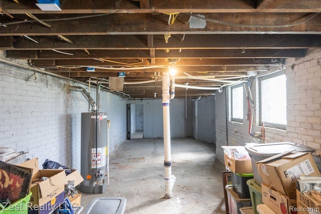 2977 Canton St, Detroit, MI 48207 - below grade area with water heater and brick wall