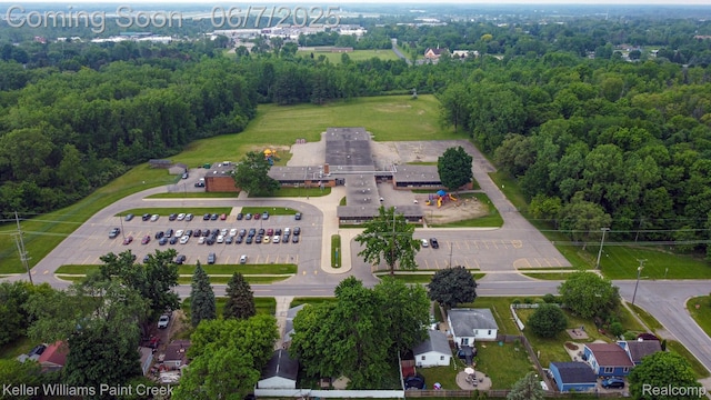 3500 Hogarth Ave, Flint, MI 48532 - aerial view of property and surrounding area with a forest