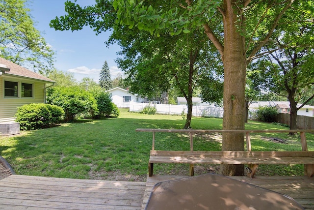 1279 Cunningham, Jackson, MI 49201 - view of yard featuring a wooden deck