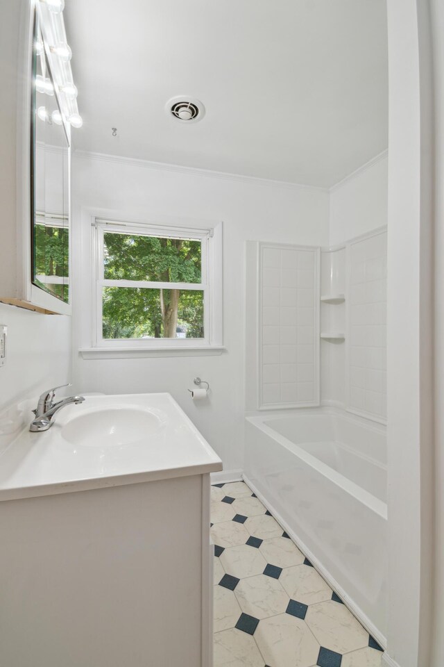 1279 Cunningham, Jackson, MI 49201 - full bathroom with vanity and tub / shower combination