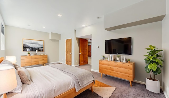 224 S Jameson St, New Buffalo, MI 49117 - bedroom featuring light colored carpet, baseboards, and recessed lighting