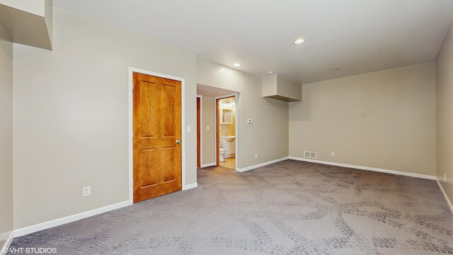 224 S Jameson St, New Buffalo, MI 49117 - empty room featuring carpet floors, baseboards, and recessed lighting