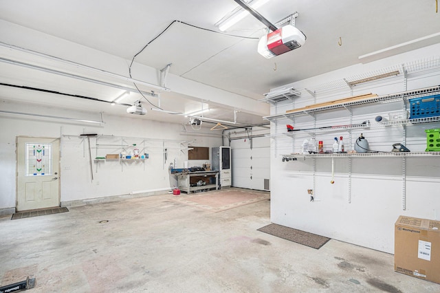 224 S Jameson St, New Buffalo, MI 49117 - garage featuring a garage door opener