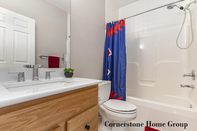 5273 S Silverstone Dr NE, Comstock Park, MI 49321 - full bath with vanity, shower / bath combo with shower curtain, and toilet