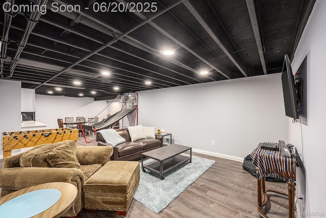 825 Mcintosh Ct, Oakland, MI 48363 - living room with wood finished floors and baseboards